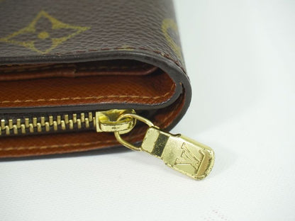 Authentic Louis Vuitton LV Compact Zip Monogram Fold Wallet Brown M61667
