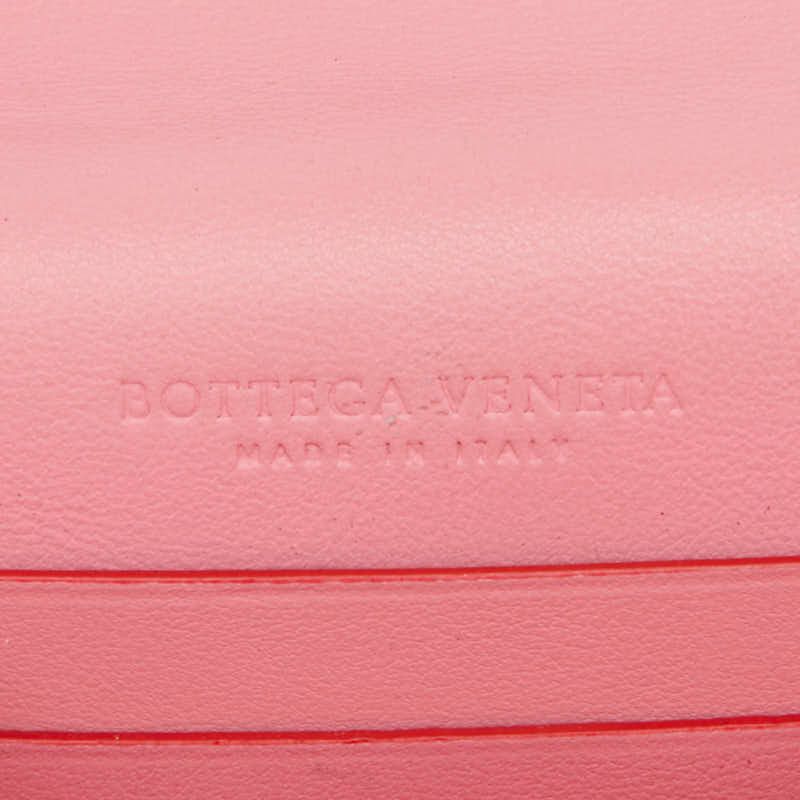 Bottega Veneta Intrecciato 577841 Red Pink Leather Women's Bottega Veneta