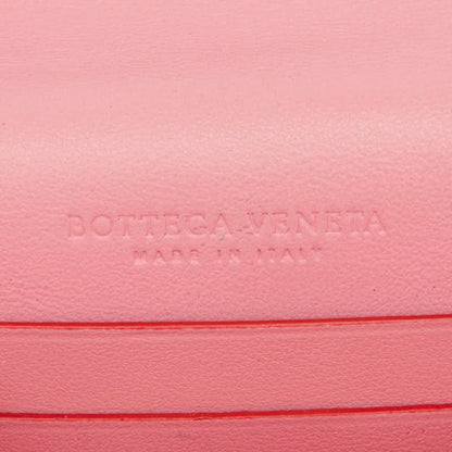 Bottega Veneta Intrecciato 577841 Red Pink Leather Women's Bottega Veneta