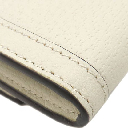 Gucci Long Wallet GG Continental Wallet Leather White Gold Hardware White