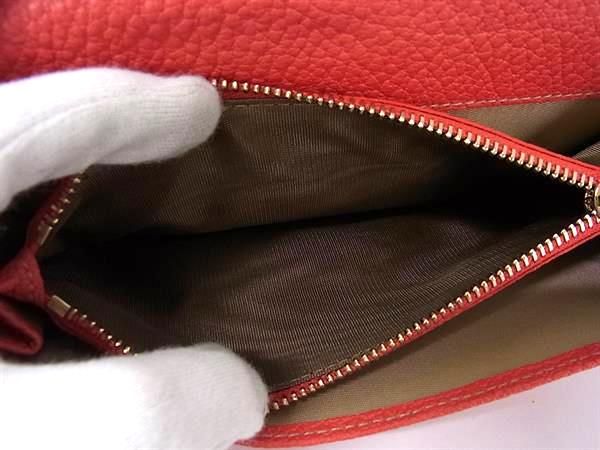 Bvlgari Leather Bifold Long Wallet Billfold Coin Purse Men's Women's Orange