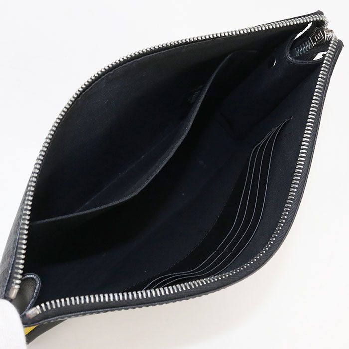 Fendi Diagonal 7va491 Clutch Bag PVC Men's