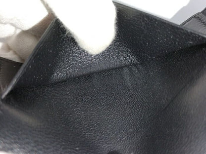 Hermes Clunesey Trifold Card Case Box Calf Black Stamped B