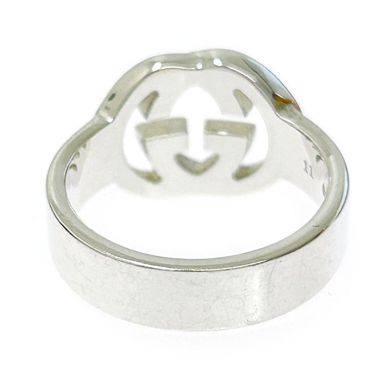 Gucci Silver Interlocking G Ring 5.0g 925 Engraved 307477 Ring with Box