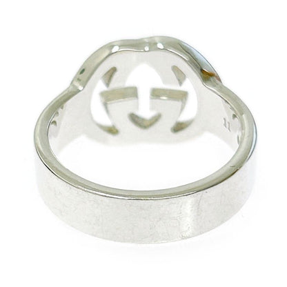 Gucci Silver Interlocking G Ring 5.0g 925 Engraved 307477 Ring with Box