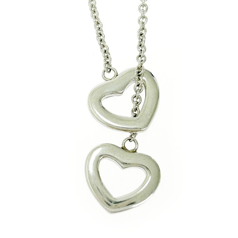 Tiffany & Co Silver Heart Link Lariat Necklace 8.6g 925 Engraved 463787 Necklace
