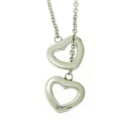 Tiffany & Co Silver Heart Link Lariat Necklace 8.6g 925 Engraved 463787 Necklace