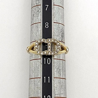 Christian Dior Logo Ring F21236 Gold Excellent Condition