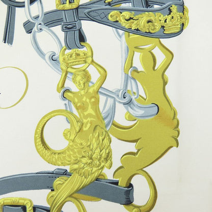 Hermes Scarf Carre 90 Silk Red Gold Gray Ceremonial Maitreya Apparel Women