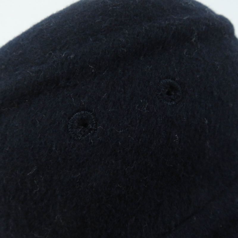 Christian DIOR 21dch918i100 Wool Silk Oblique Cap Dark Navy 57 Made In Italy