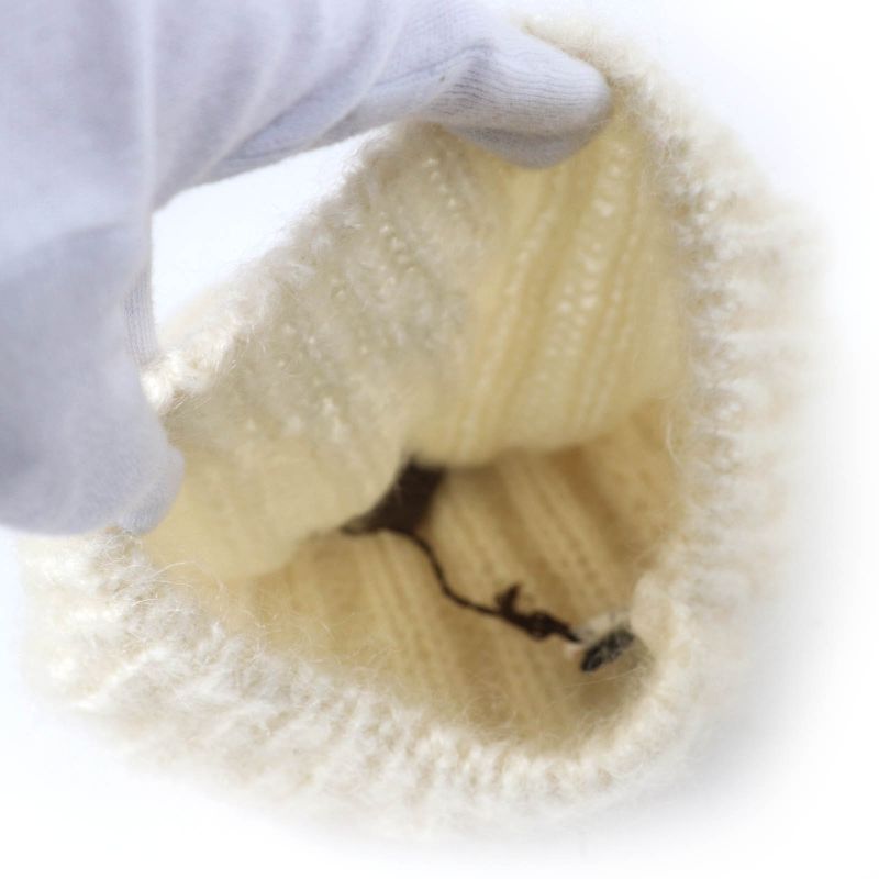 Gucci 331985 Mohair Silk Interlocking G Knit Hat Knit Cap Ivory L Made In Italy