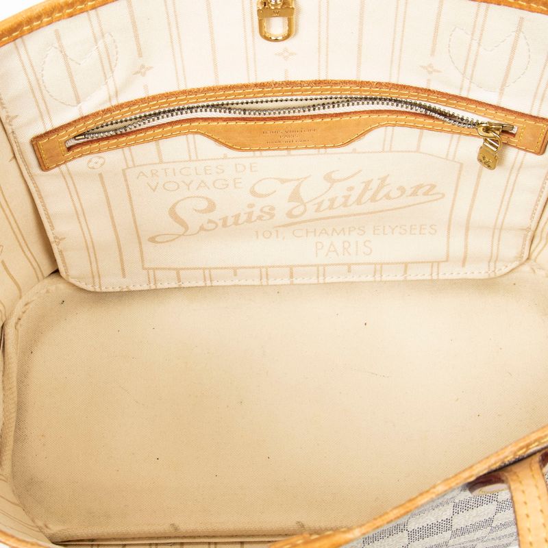 Louis Vuitton Neverfull Ivory Damier Azure AB