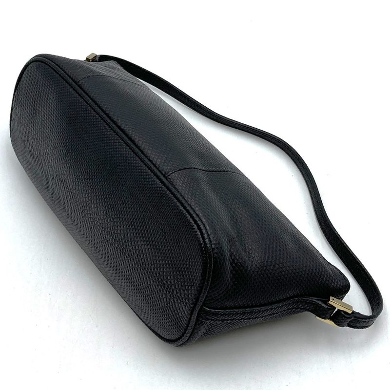 [gucci 250001 Handbag Pouch Accessory Pouch Lizard Shape Push Black Simple