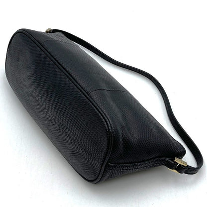 [gucci 250001 Handbag Pouch Accessory Pouch Lizard Shape Push Black Simple