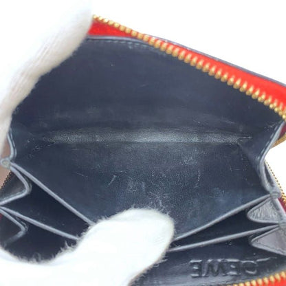 Loewe Coin Case Red Repeat Anagram Coin Purse Excellent Condition Leather