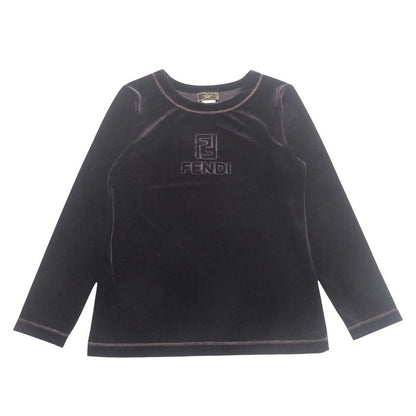 Fendi Vintage Cut And Sewn Size M FF Zucca Logo Velvet Long Sleeves Velour