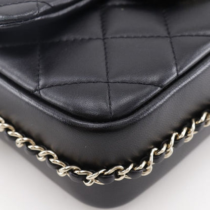 Chanel Pearl Chain Shoulder Matelasse As1533 Lambskin Black Ladies Shoulder Bag