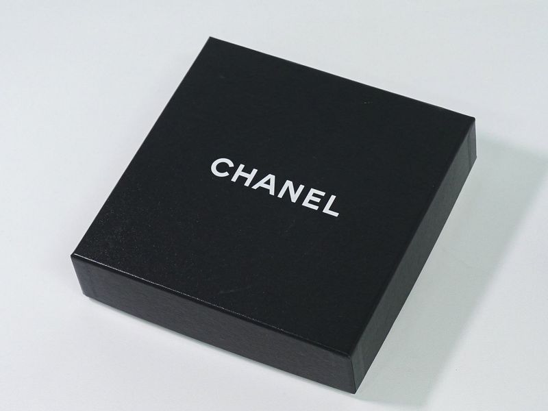 Authentic Chanel Logo Long Necklace Pendant GP Gold Plated Accessories Jewelry