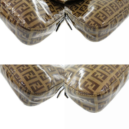 Fendi Zucchino Mamma Bucket Coated Canvas Brown Handbag 0894 Fendi