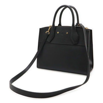 Louis Vuitton City Steamer PM Handbag 2WAY Shoulder Bag Leather Noir Black
