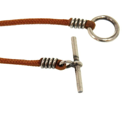 Hermes Move Ashes Necklace Italique Silver 925 Orange 0830 Choker Hermes