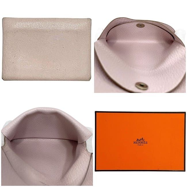 Hermes Bifold Wallet Calvi Duo Pink Mauve Le Pere