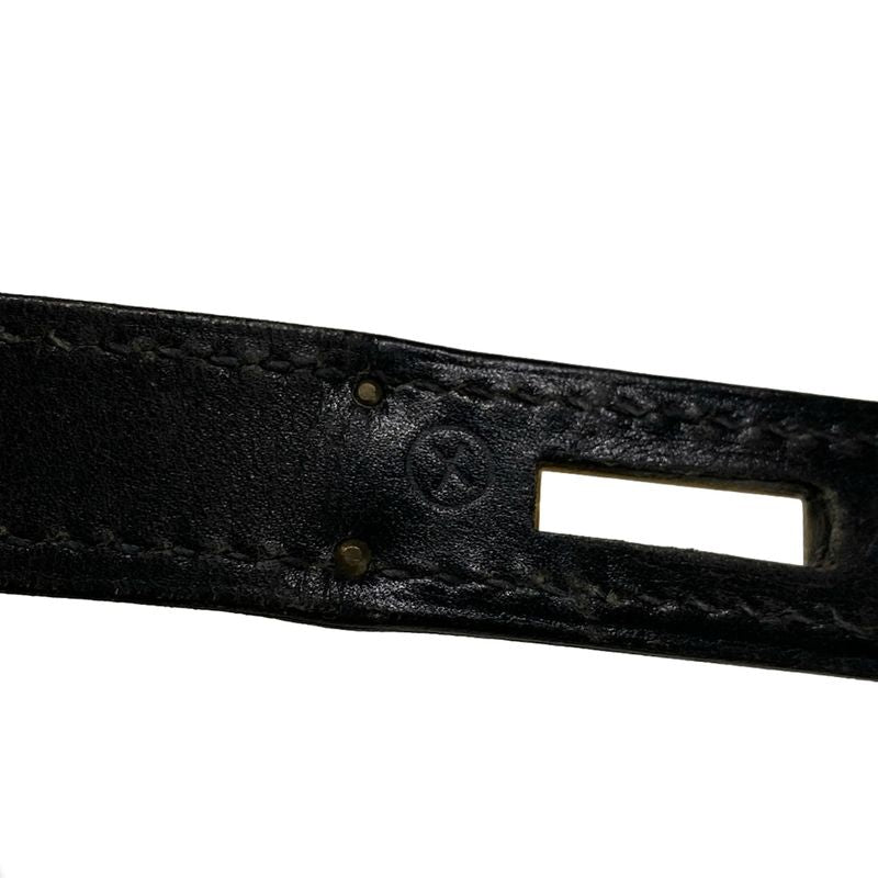 Hermes Kelly Sport GM Black Outside Stitching/gold Hardware