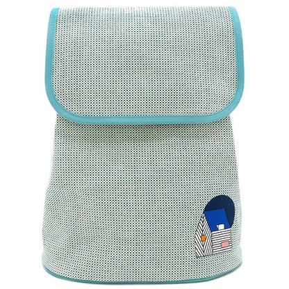 Hermes Rucksack Daypack Les Cabins Backpack Cotton Marine and Mint Silver