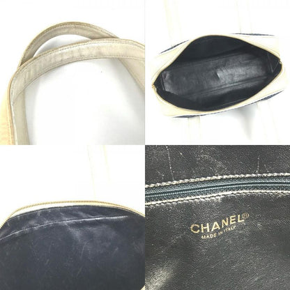 Chanel Shoulder Bag CC Coco Mark Logo Quilted Matelasse Canvas Navy