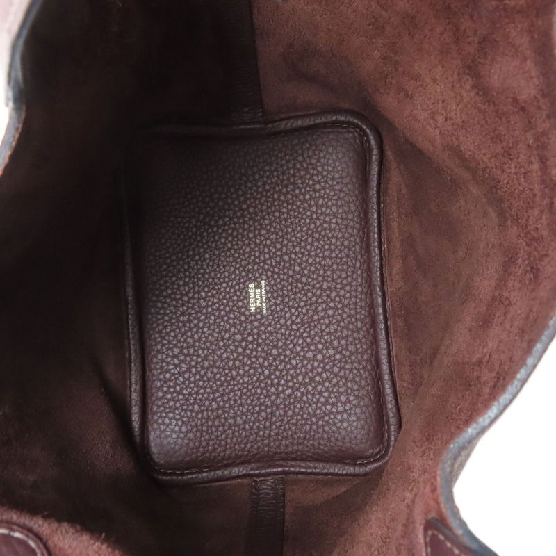 Hermes Picotin Lock PM Rouge Cellier Gold Hardware Handbag Taurillon Women