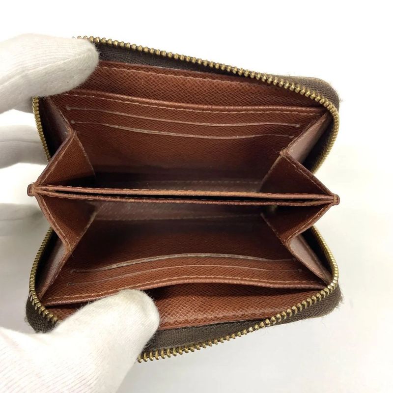 Louis Vuitton Monogram Zippy Coin Purse Zippy Wallet Round Zip Compact Wallet