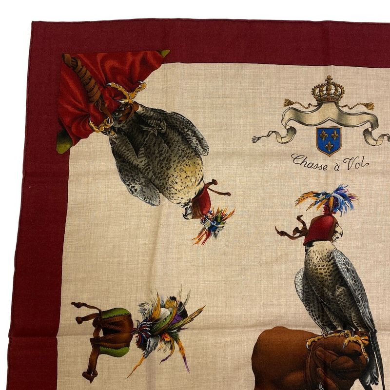 Hermes Carre 90 Chasse A Vol Falconry Scarf Bag Brand Bag Handle Cover Ribbon