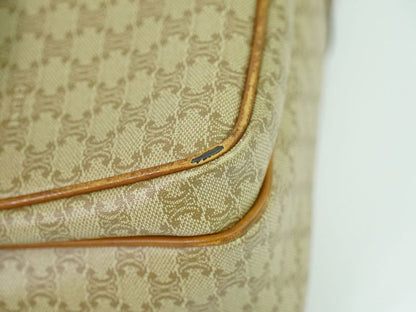 Authentic Celine Macadam Shoulder Bag Pochette PVC Beige Macadam Bag Pre-owned