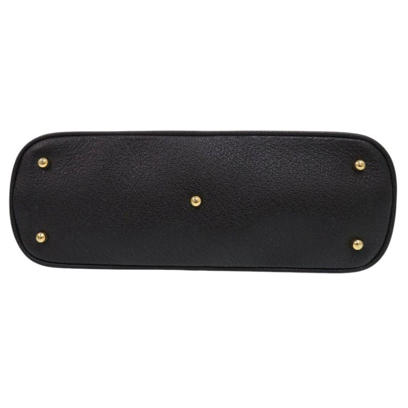 Gucci Bamboo Suede Black 2-way Handbag Black 1639 Gucci