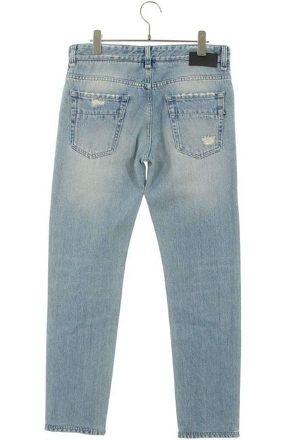 Fendi Flp201 A0X4 Zucca Damaged Washed Denim Pants Men's 31