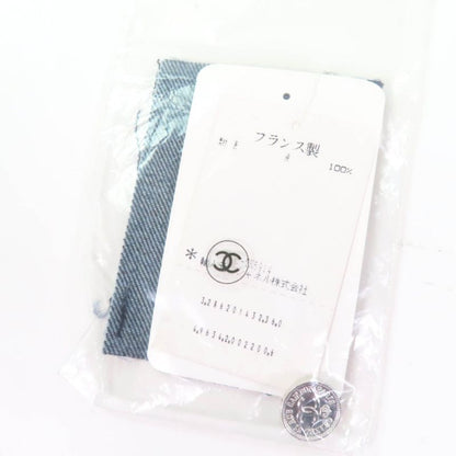 CHANEL Vintage 100% Cotton Denim Jacket Indigo Women's Approx Size M Equivalent