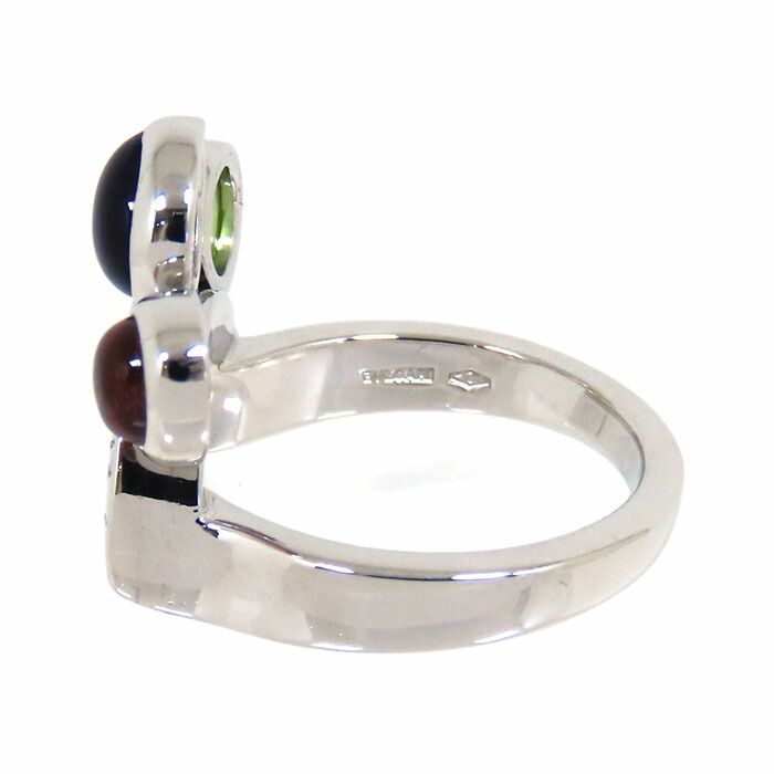 Bvlgari Bulgari Allegra Multicolor Stone Ring 18K White Gold 750 White Gold