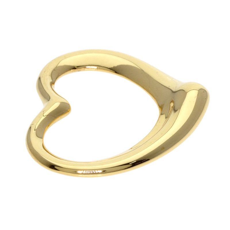 Tiffany & Co Open Heart Pendant Top 18K Yellow Gold Ladies