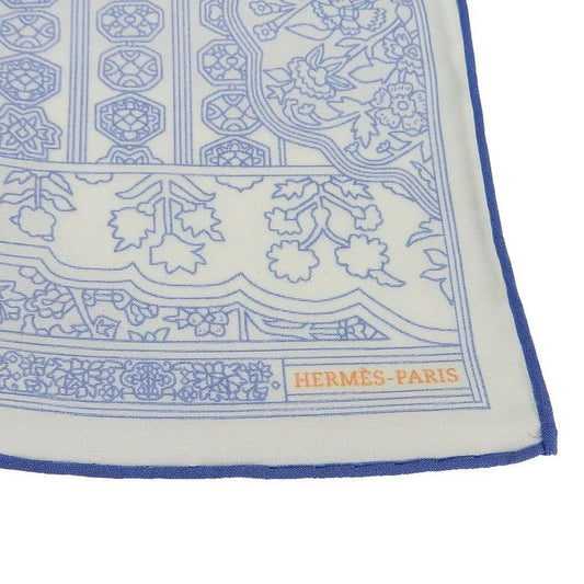 Unused Exhibit Hermes Handkerchief 100% Cotton Blue Everyday Small Item Unisex