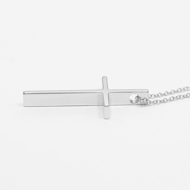 Tiffany & Co Metro Cross 18kwhite Gold Ladies 5.5g Necklace