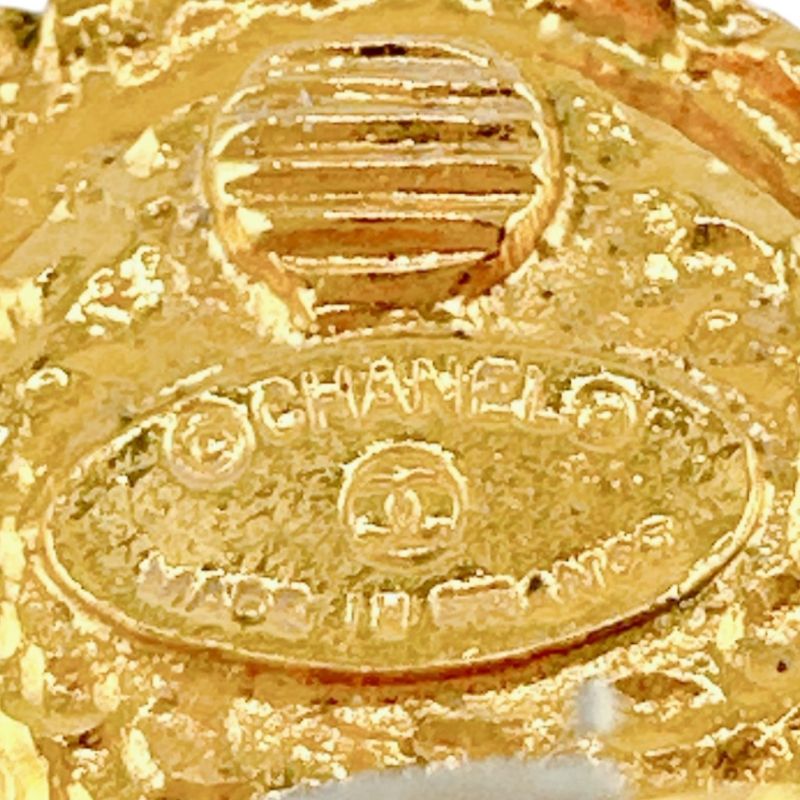 Chanel Vintage Faux Pearl Earrings Chanel Gold With Box