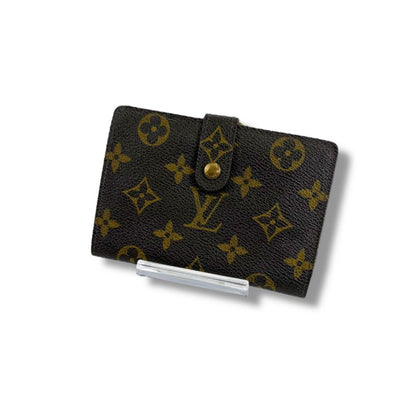 Louis Vuitton Portefeuille Viennois Fold Wallet With Clasp Monogram Leather