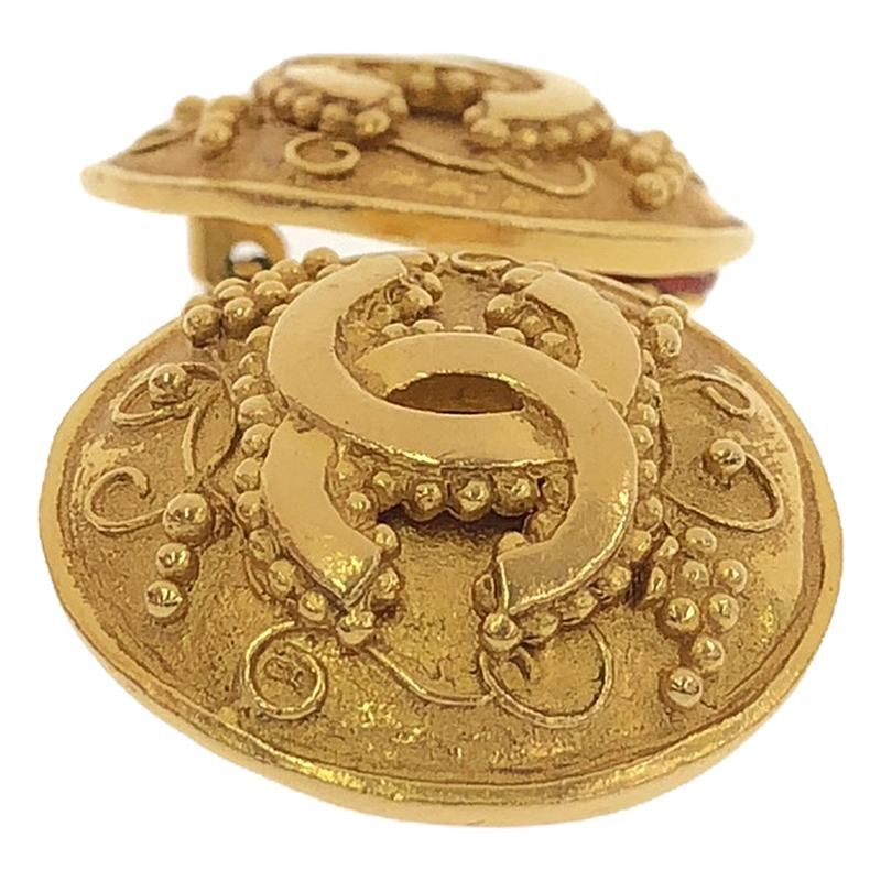 Chanel - Vintage Coco Mark Earrings 96A - Gold - Women's