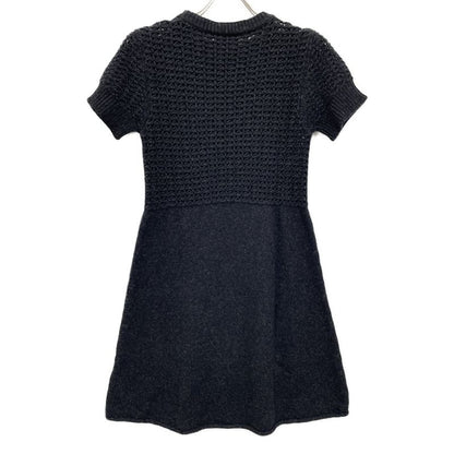 Chanel Sport Line 09A P36613k02248 Coco Mark S/S Knit Dress 38