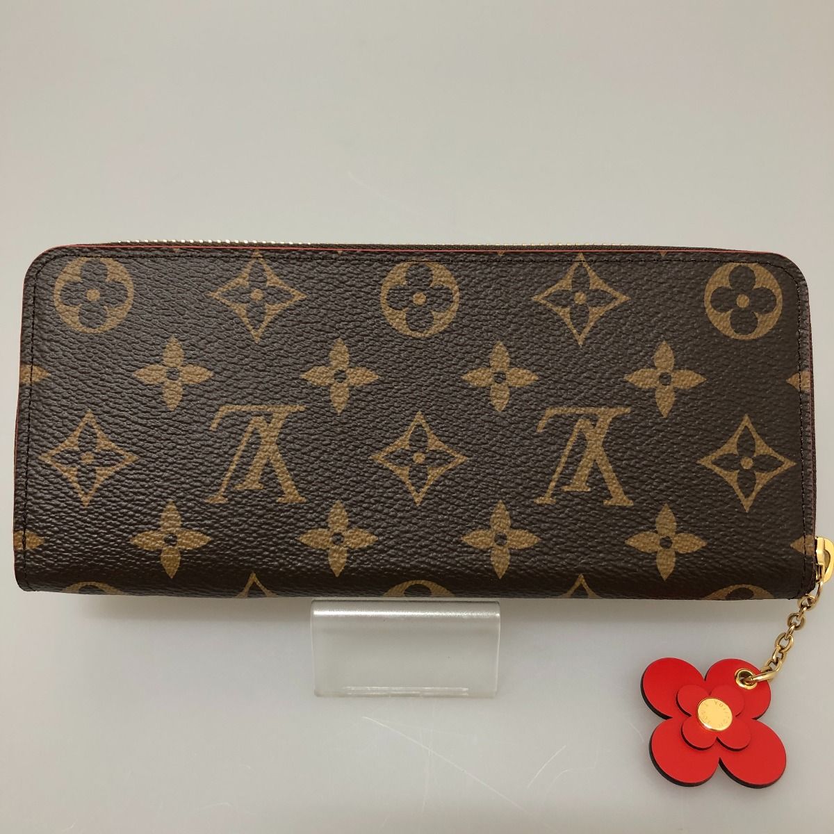 Louis Vuitton Long Wallet Monogram Portefeuille Clemence Flower Charm
