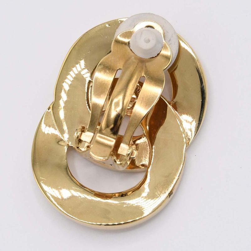 Celine Circle Logo Earrings Gold Color Accessories Ladies With Storage Bag H1915