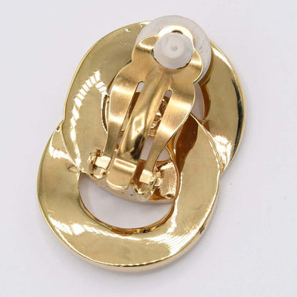 Celine Circle Logo Earrings Gold Color Accessories Ladies With Storage Bag H1915