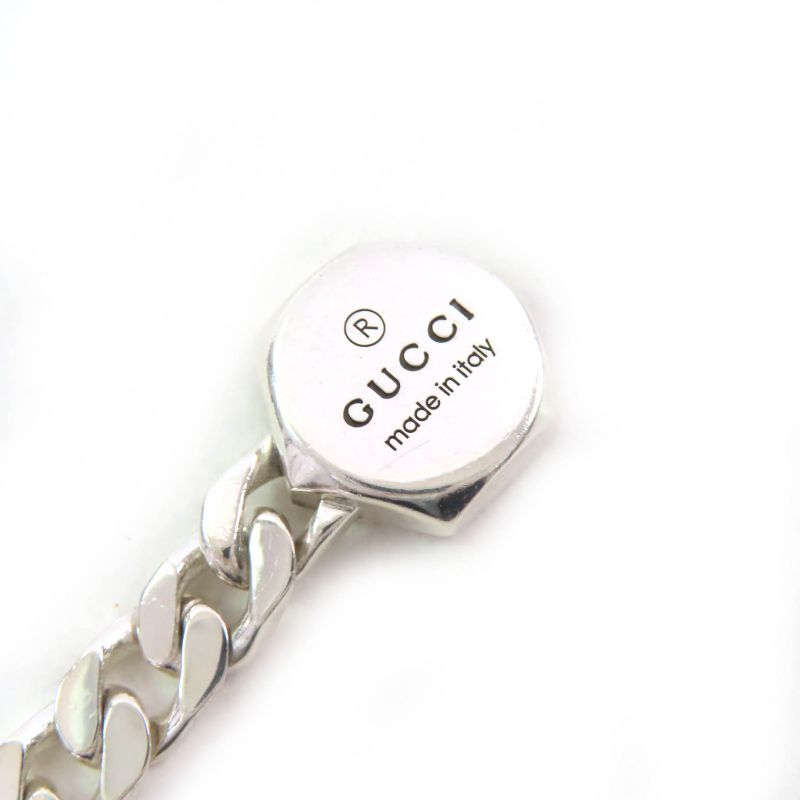 Gucci 779173 Trademark Bracelet Ag925 Logo Bangle Accessory Silver 16 Made In