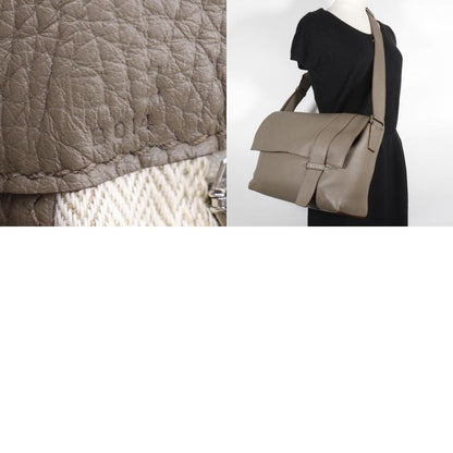 Hermes Sac Alfred 35 Taurillon Clemence Taupe □O Men's Shoulder Bag