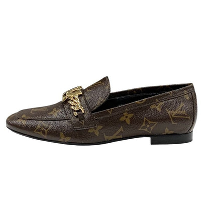 Unused Louis Vuitton Upper Case Line Monogram Loafer Flat Shoes Lvhardware